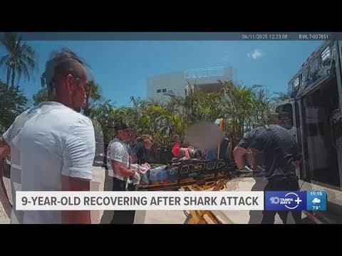 9-year-old who nearly lost hand to shark bite in Florida shows signs of progress