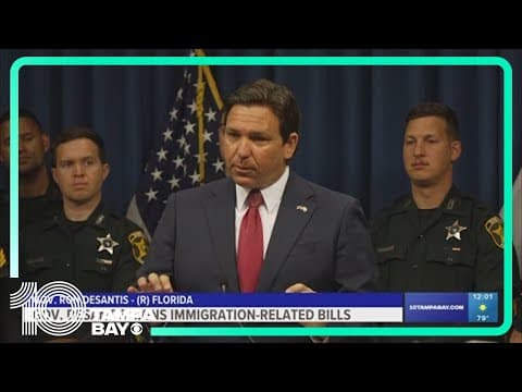 Gov. DeSantis signs 3 bills he says will deter illegal immigration