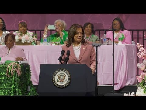 Vice President Kamala Harris speaks at Alpha Kappa Alpha Convention in North Texas