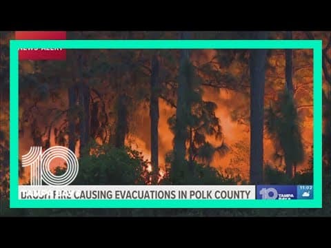 Brush fire spreads to nearly 500 acres, prompting evacuations in eastern Polk County