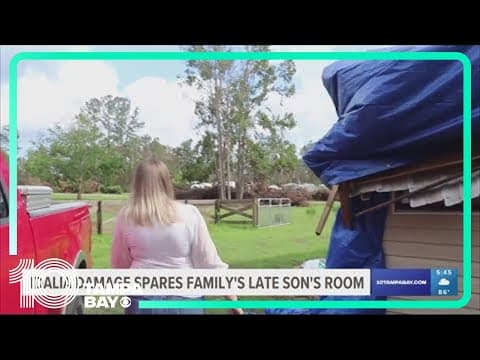 Idalia damage spares family's late son's room