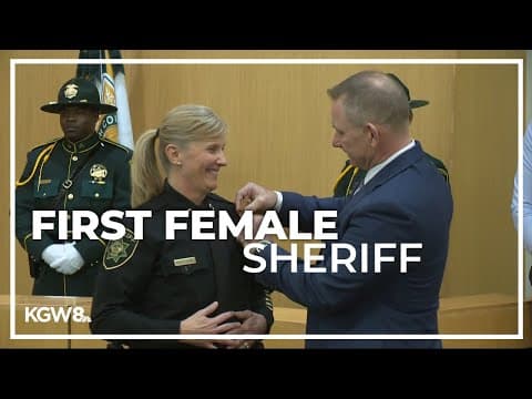 Multnomah county swore-in first female sheriff, Nicole Morrisey O'Donnell