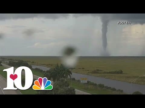 Florida DOT camera catches tornado touching down on I-75 in Broward County