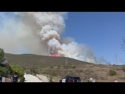 Evacuation orders issued as fire breaks out in Carlsbad canyon - 5 p.m. update