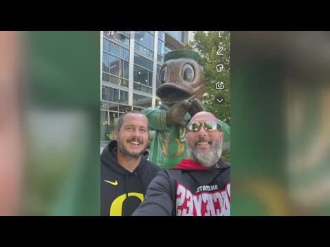 Father-son take trip to watch Ohio State vs. Oregon game in Eugene