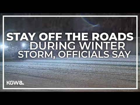 PBOT, ODOT urges public to avoid travel ahead of weekend winter weather