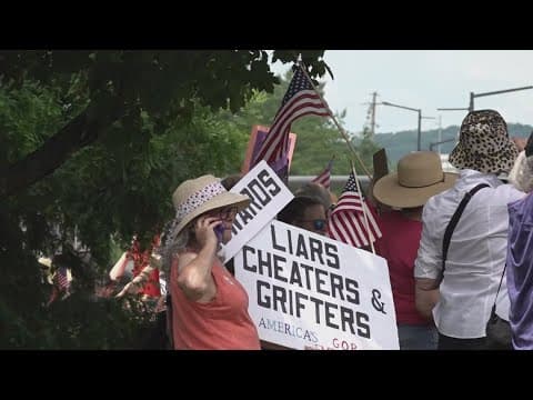 Crowds gather for "No Kings Day" protest in downtown Knoxville