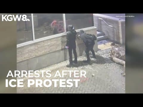 Police make arrests after protests, graffiti at Southwest Portland ICE facility