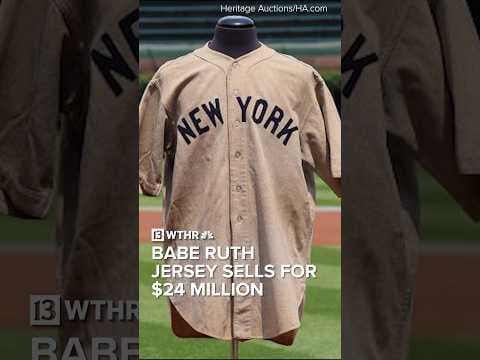 Babe Ruth 1932 World Series jersey sells for record price at auction | Via: CNN