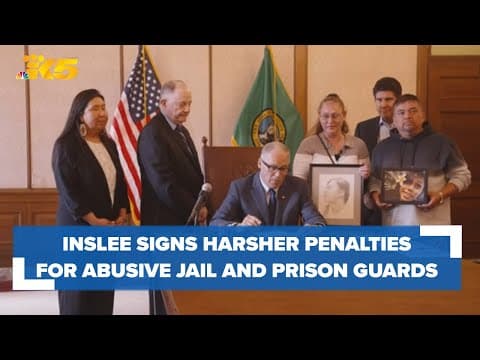 Gov. Inslee signs bill that will impose harsher penalties for sexually abusive jail and prison guard