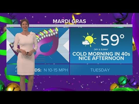 Mardi Gras starts cold, then ends up sunny and beautiful