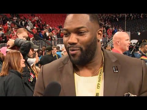 Beanie Wells reacts after Ohio State wins national championship