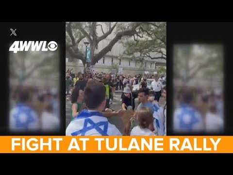 Fight breaks out at Tulane rally over Israel-Hamas war, students injured