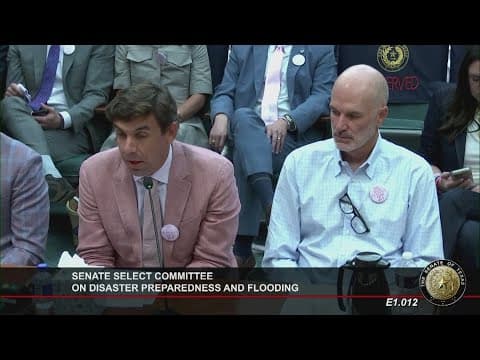 Ryan DeWitt, father of Molly DeWitt, spoke during a Texas Senate committee hearing on camp safety