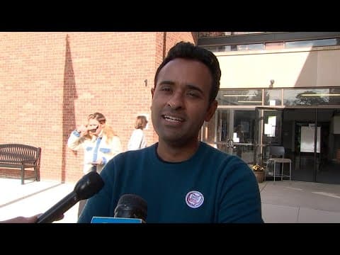 Presidential candidate Vivek Ramaswamy discusses voting on Ohio Issues 1 and 2 on Election Day