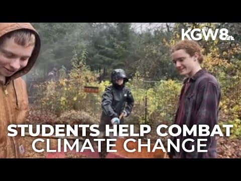 Portland students plant native garden to fight climate change