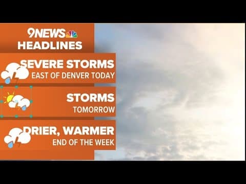Cloudy and cooler with afternoon storms east of Denver
