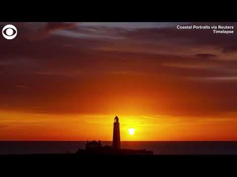 Timelapse of picturesque sunrise
