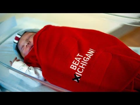 Babies born at Wexner Medical Center get 'Beat Xichigan' blankets