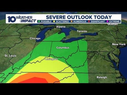 Tracking severe weather moving into central Ohio