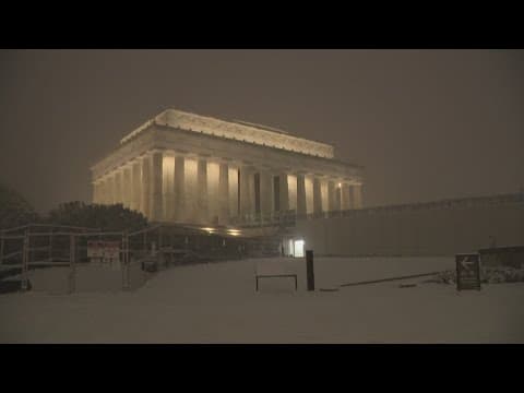 Shots of the city under pillows of snow