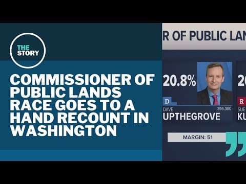 Washington's closest-ever statewide race goes to a hand recount