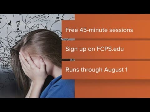 FCPS offers free virtual mental wellness consultations for middle, high schoolers struggling over su