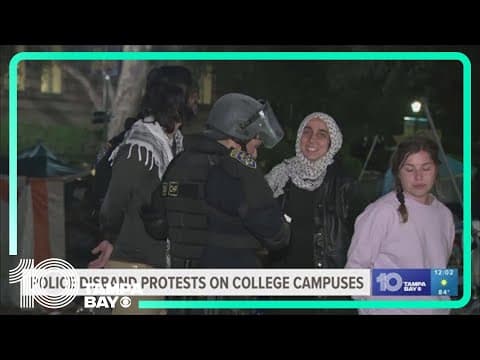 Police disband pro-Palestinian protests on college campuses