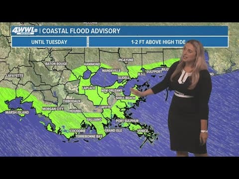 New Orleans Weather: Rain chances increase next week, coastal advisory until Tuesday