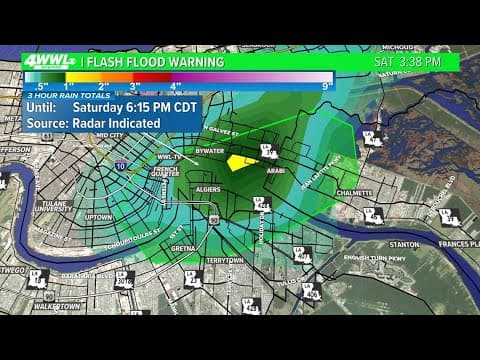 Live: Flash Flood Warning in effect for parts of New Orleans Metro