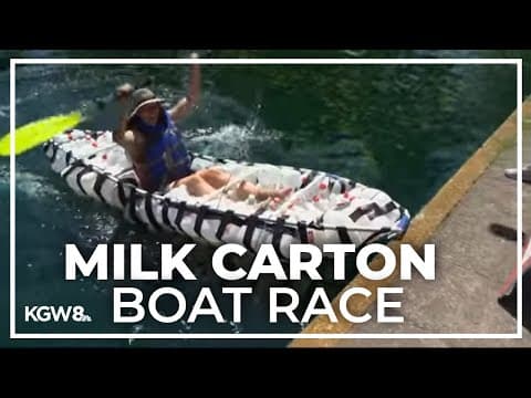 50th annual milk carton boat race in Portland