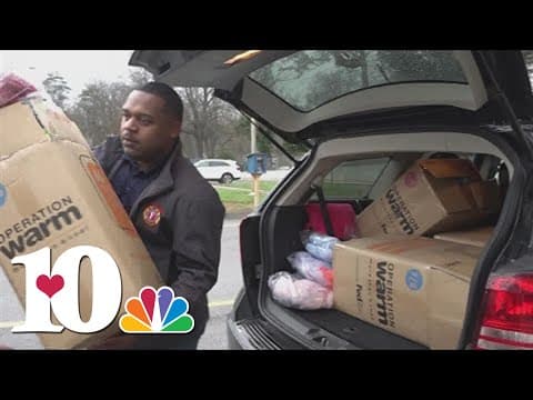 Knoxville Firefighters Association unloads carloads of coats, donating to children across city