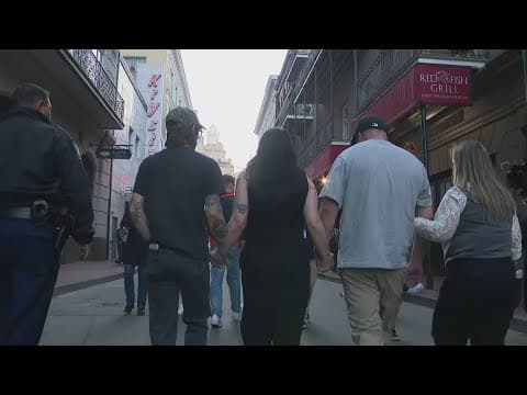 Family and friends of victims gathered on Bourbon Street to honor those killed