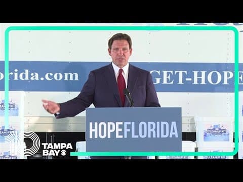 Florida Gov. Ron DeSantis holds press conference with Polk County Sheriff Grady Judd