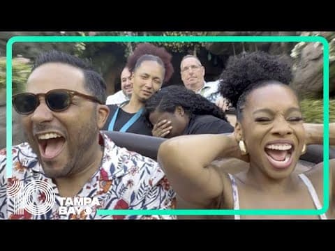 Tiana's Bayou Adventure: Anika Noni Rose, the voice of Princess Tiana, rides the new attraction