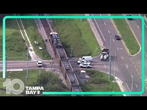 Driver dead in train vs. pickup truck crash in Polk County