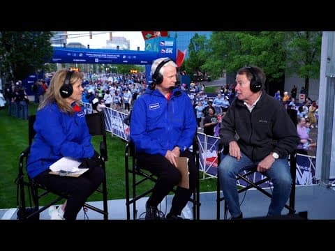 Mayor Joe Hogsett talks safety at the 2025 IU Health 500 Festival Mini-Marathon