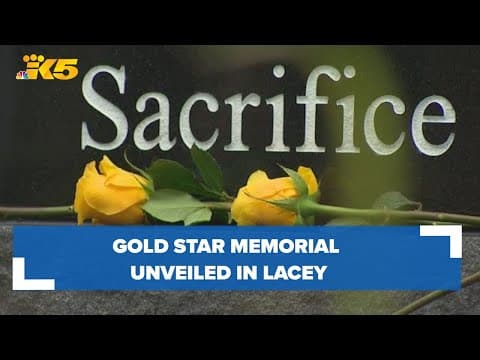 Gold Star Family Memorial Monument unveiled at Lacey Civic Plaza