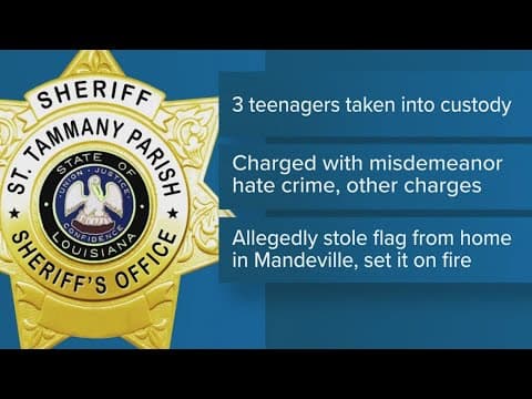 3 teens arrested for burning Pride Flag