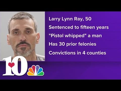 Man with prior felony convictions in 3 counties sentenced to 15 years for 'pistol-whipping' victim