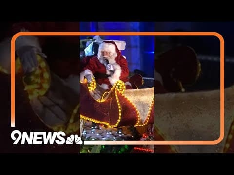 Santa welcomes the holiday season in Colorado at the 9NEWS Parade of Lights in downtown Denver