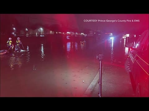 Air Force 2 diverted, several water rescues in Tuesday rain