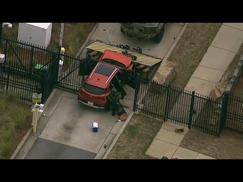 SUV rams front gate of FBI Atlanta Headquarters