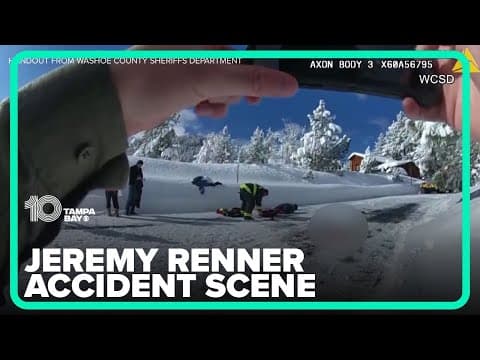 Body camera footage shows Jeremy Renner's snow plow accident scene