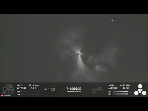 SpaceX launches its giant new rocket in South Texas but a pair of explosions ends 2nd test flight