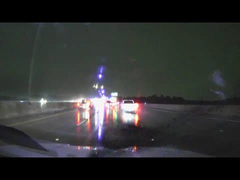 Heavy rain caused hairy road conditions in North Texas