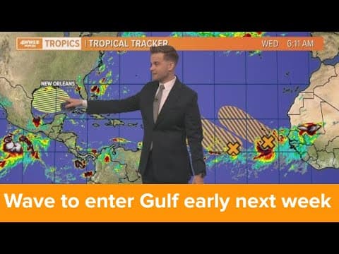 Wednesday morning tropical update: Wave set to enter the Gulf of Mexico