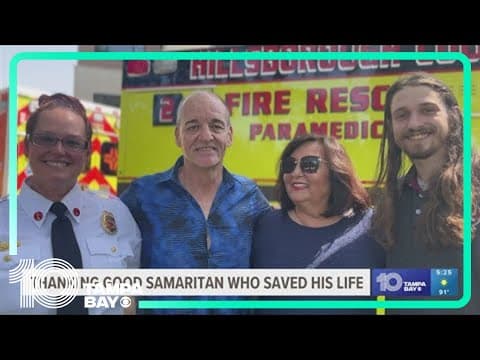 Heart attack survivor thanks good Samaritan who saved his life