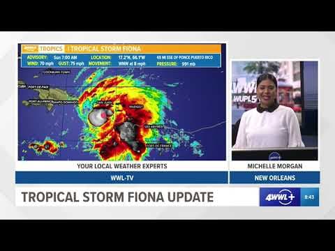 Sunday morning Tropical Storm Fiona update