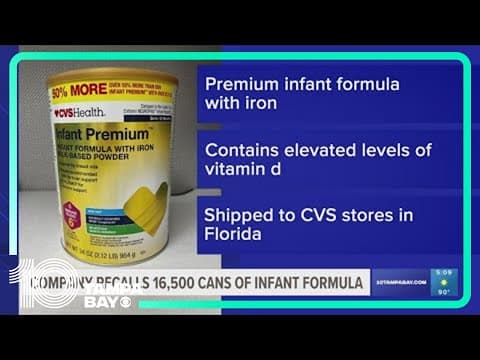 Company issues voluntary recall of baby formula in CVS stores
